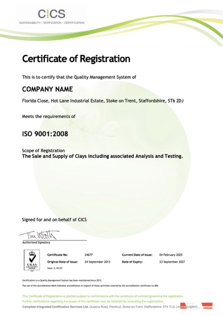 UK Florida Close certificate of registration Word and PDF template